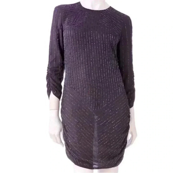 Jennifer Lopez Dresses & Skirts - NWT Jennifer Lopez  Navy Blue Beaded Dress Size L